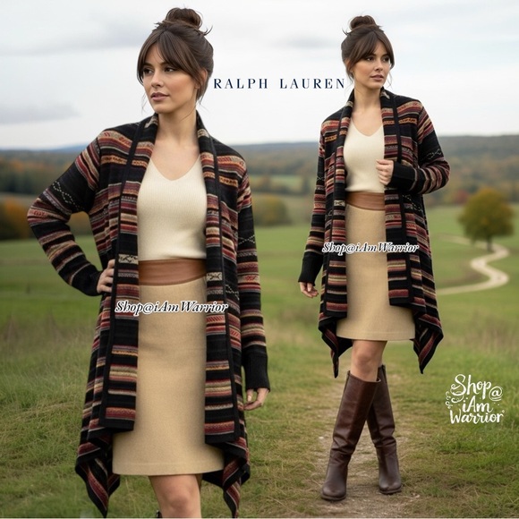 Ralph Lauren Black label Cashmere Blend Pencil Skirt with Leather Buckled Waist - Picture 2 of 13